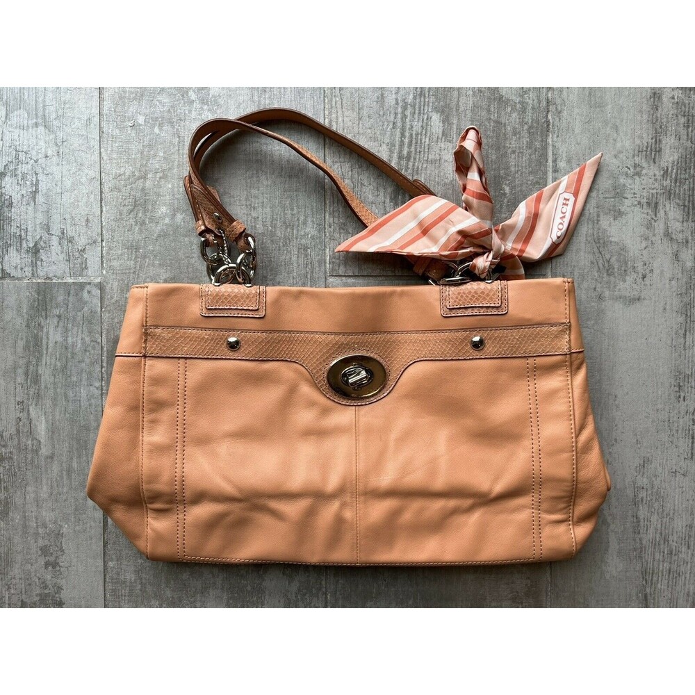 $358 COACH Penelope Carryall Tote Satchel Authentic Designer Handbag Peach RARE